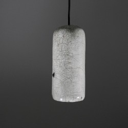 Suspension en céramique raku #179 | Lampe artisanale faite main – Mimeiceramics