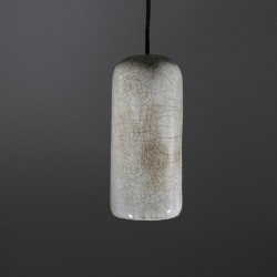 Suspension en céramique raku #179 | Lampe artisanale faite main – Mimeiceramics