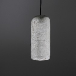 Suspension en céramique raku #179 | Lampe artisanale faite main – Mimeiceramics