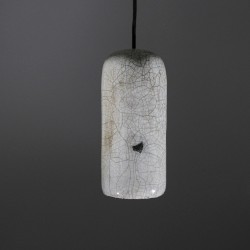 Suspension en céramique raku #179 | Lampe artisanale faite main – Mimeiceramics