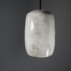 Suspension en céramique raku #178 | Lampe artisanale faite main – Mimeiceramics