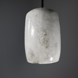 Suspension en céramique raku #178 | Lampe artisanale faite main – Mimeiceramics