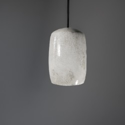 Suspension en céramique raku #178 | Lampe artisanale faite main – Mimeiceramics