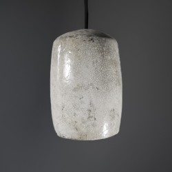Suspension en céramique raku #178 | Lampe artisanale faite main – Mimeiceramics