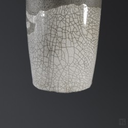 Suspension en céramique raku #177 | Lampe artisanale faite main – Mimeiceramics