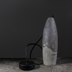 Suspension en céramique raku #177 | Lampe artisanale faite main – Mimeiceramics