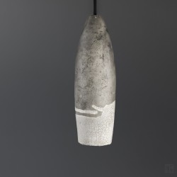 Suspension en céramique raku #177 | Lampe artisanale faite main – Mimeiceramics