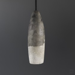Suspension en céramique raku #177 | Lampe artisanale faite main – Mimeiceramics