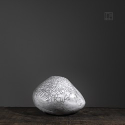 Vase en céramique raku #144 | Pièce unique faite main – Mimeiceramics