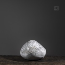 Vase en céramique raku #144 | Pièce unique faite main – Mimeiceramics