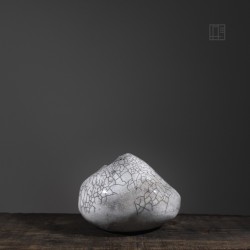 Vase en céramique raku #144 | Pièce unique faite main – Mimeiceramics