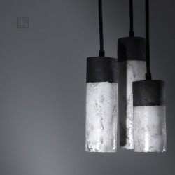Suspension en céramique raku #148 | Lampe artisanale faite main – Mimeiceramics