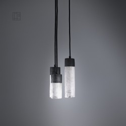 Suspension en céramique raku #148 | Lampe artisanale faite main – Mimeiceramics