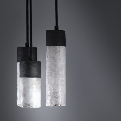 Suspension en céramique raku #148 | Lampe artisanale faite main – Mimeiceramics