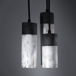 Suspension en céramique raku #148 | Lampe artisanale faite main – Mimeiceramics