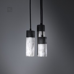 Suspension en céramique raku #148 | Lampe artisanale faite main – Mimeiceramics