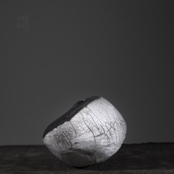 Vase en céramique raku #153 | Pièce unique faite main – Mimeiceramics