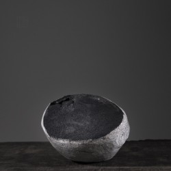 Vase en céramique raku #153 | Pièce unique faite main – Mimeiceramics