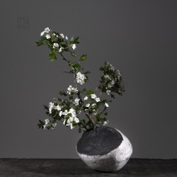 Vase en céramique raku #153 | Pièce unique faite main – Mimeiceramics