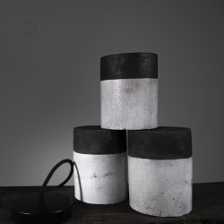 Suspension en céramique raku #152 | Lampe artisanale faite main – Mimeiceramics