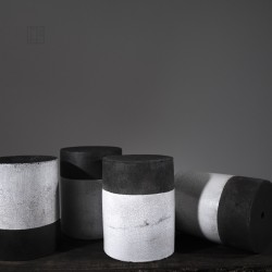 Suspension en céramique raku #152 | Lampe artisanale faite main – Mimeiceramics