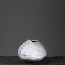 Vase en céramique raku #156 | Pièce unique faite main – Mimeiceramics