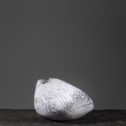 Vase en céramique raku #156 | Pièce unique faite main – Mimeiceramics