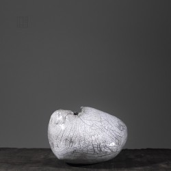 Vase en céramique raku #156 | Pièce unique faite main – Mimeiceramics