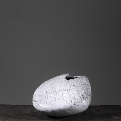 Vase en céramique raku #156 | Pièce unique faite main – Mimeiceramics