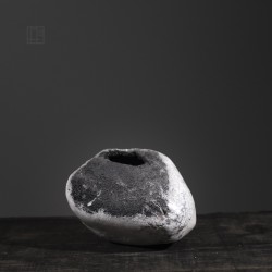 Vase en céramique raku #146 | Pièce unique faite main – Mimeiceramics