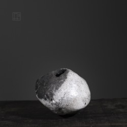 Vase en céramique raku #146 | Pièce unique faite main – Mimeiceramics