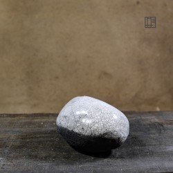 Vase en céramique raku #138 | Pièce unique faite main – Mimeiceramics