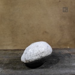 Vase en céramique raku #138 | Pièce unique faite main – Mimeiceramics