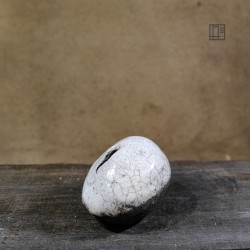 Vase en céramique raku #138 | Pièce unique faite main – Mimeiceramics