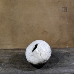 Vase en céramique raku #138 | Pièce unique faite main – Mimeiceramics