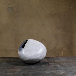 Vase en céramique raku #122 | Pièce unique faite main – Mimeiceramics