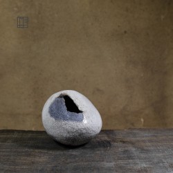 Vase en céramique raku #122 | Pièce unique faite main – Mimeiceramics