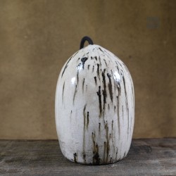 Suspension en céramique raku #124 | Lampe artisanale faite main – Mimeiceramics