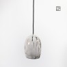 Suspension en céramique raku #124 | Lampe artisanale faite main – Mimeiceramics