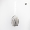 Suspension en céramique raku #124 | Lampe artisanale faite main – Mimeiceramics