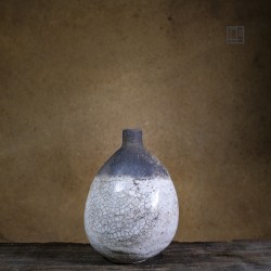 Vase en céramique raku #94 | Pièce unique faite main – Mimeiceramics