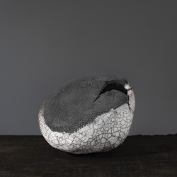 Vase en céramique raku #161