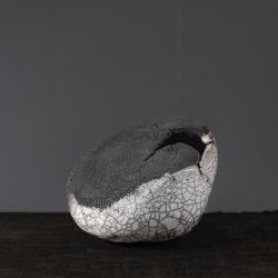Vase en céramique raku #161 | Pièce unique faite main – Mimeiceramics