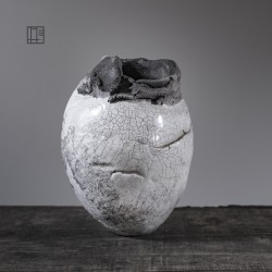 Vase en céramique raku #166