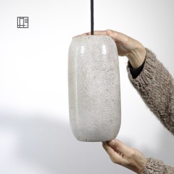 Suspension en céramique raku #172 | Lampe artisanale faite main – Mimeiceramics