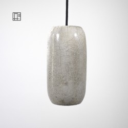 Suspension en céramique raku #172 | Lampe artisanale faite main – Mimeiceramics