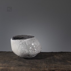 Vase en céramique raku #158 | Pièce unique faite main – Mimeiceramics