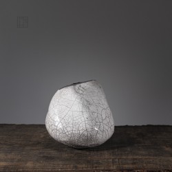 Vase en céramique raku #158 | Pièce unique faite main – Mimeiceramics