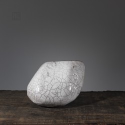 Vase en céramique raku #158 | Pièce unique faite main – Mimeiceramics