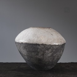 Vase en céramique raku #163 | Pièce unique faite main – Mimeiceramics
